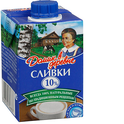 Сливки Домик в деревне питьевые стерилизованные 10%