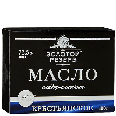 Масло Золотой Резерв сладкосливочное Крестьянское