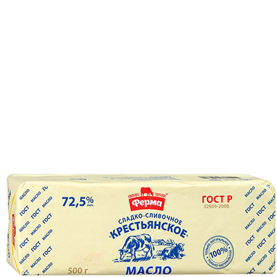 Масло Ферма сладкосливочное Крестьянское 72,5%