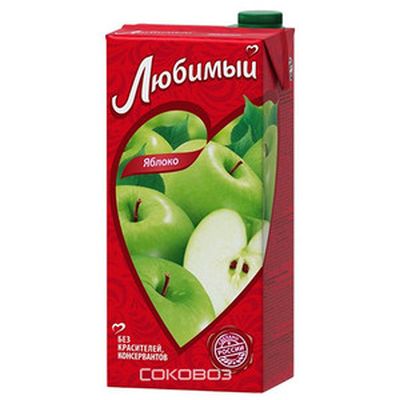 Сок Любимый сад Яблоко (1*12) 1л