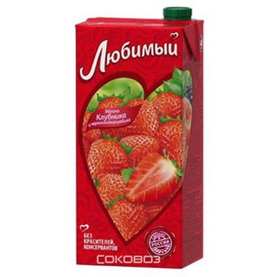 Сок Любимый сад Клубника-ч/рябина-яблоко (1*12) 1л